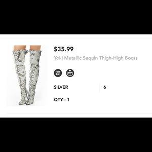 Forever 21 thigh high boots
